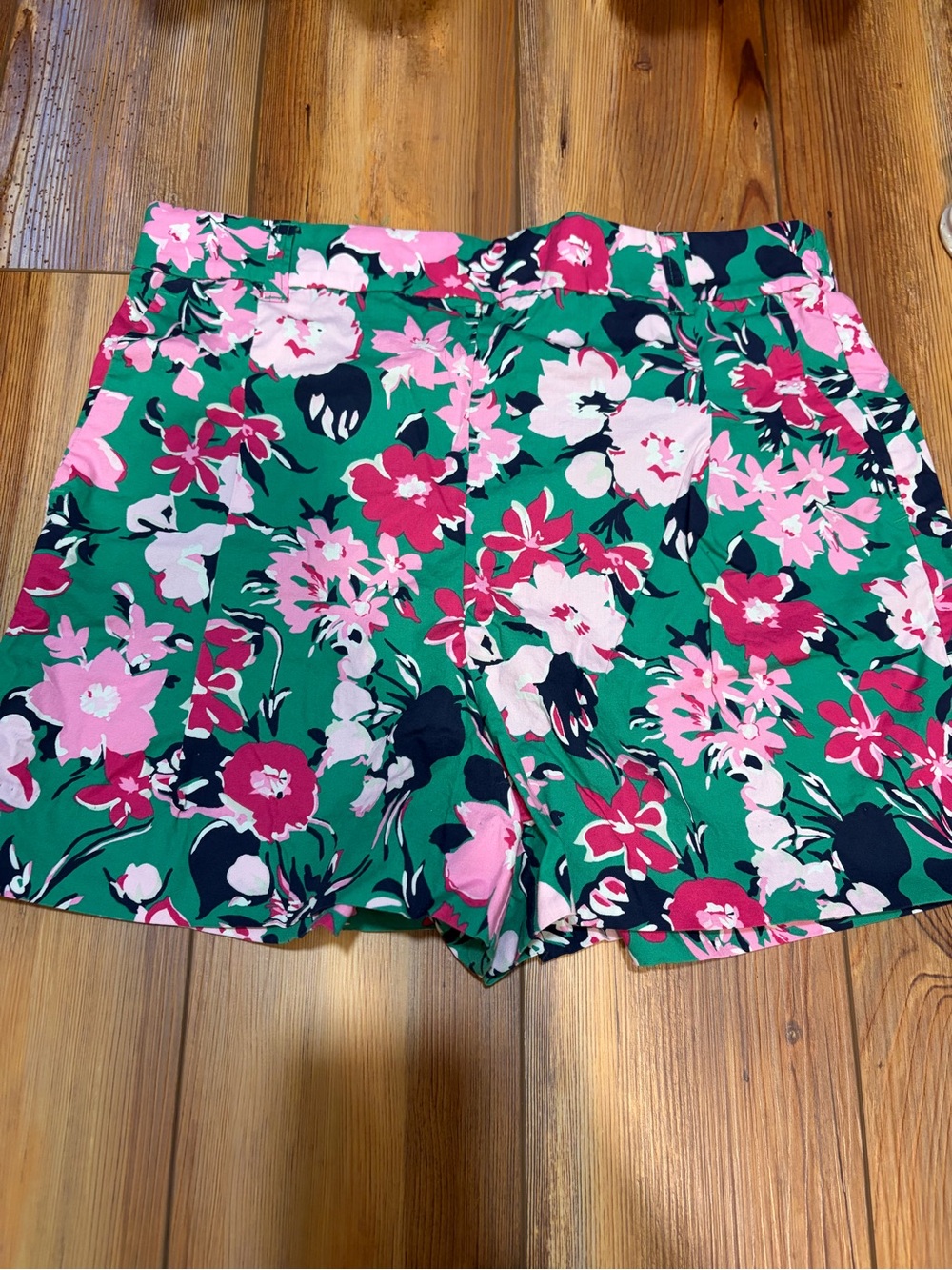 J. Crew Green Floral High-Waist Women's Shorts